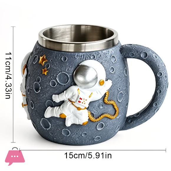 Astronaut Cosmonaut Pattern Mug Stainless Steel Mug