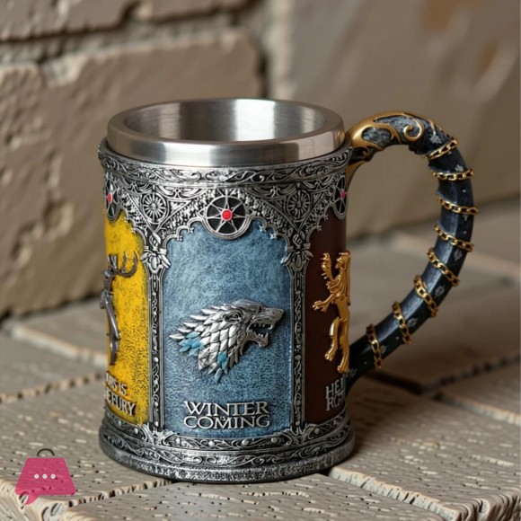 Game of Thrones Beer Mug King Dragon Wolf Cup Stainless Steel Coffee Mug 450ml