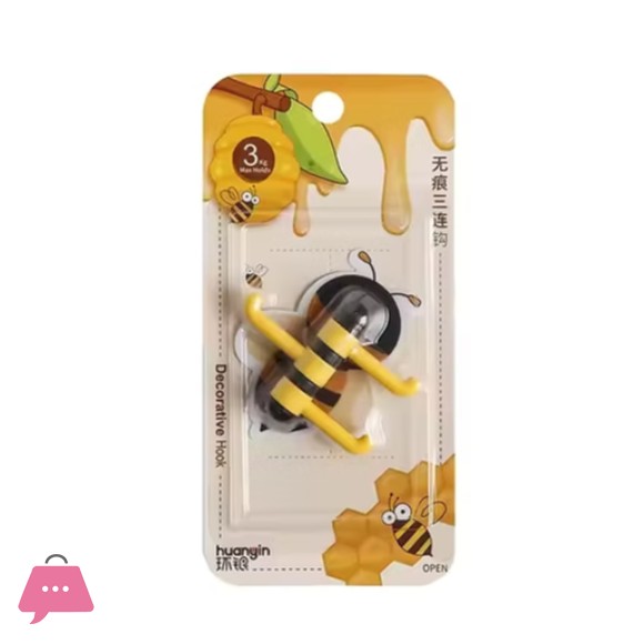 Bee Wall Mounted Hanger Coat Hook Rack Clothes Hook for Kids Home Decoration