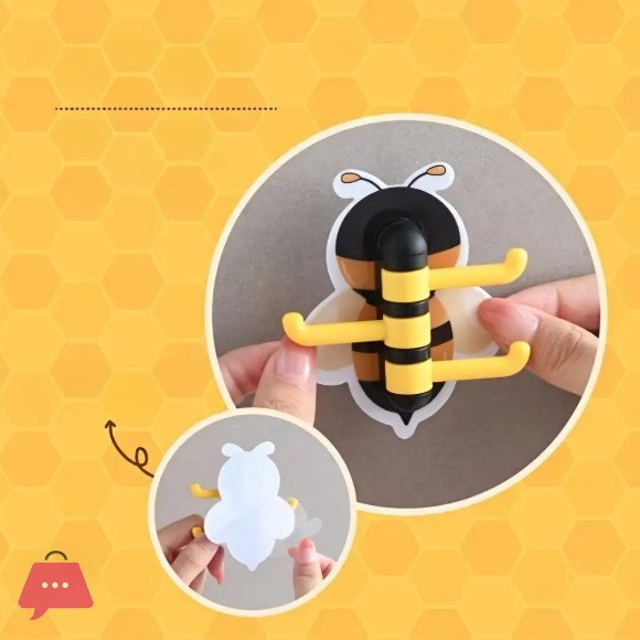 Bee Wall Mounted Hanger Coat Hook Rack Clothes Hook for Kids Home Decoration