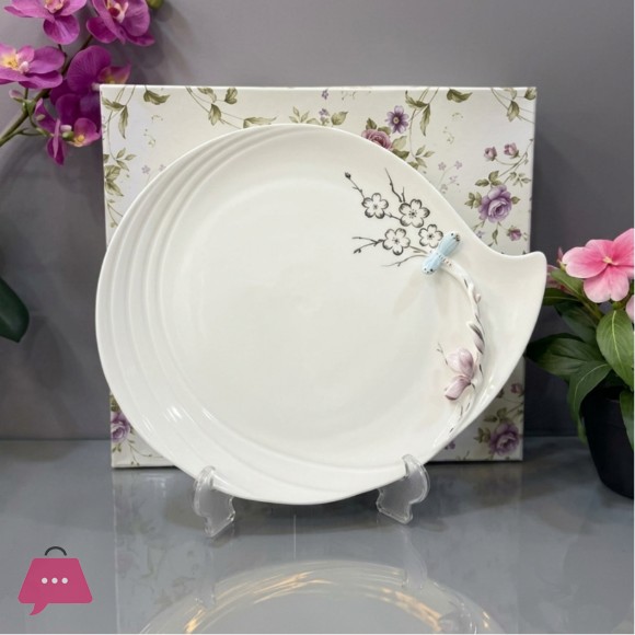 Brilliant Ceramic Oval Bird Dessert Dish 12Inch - BR5057