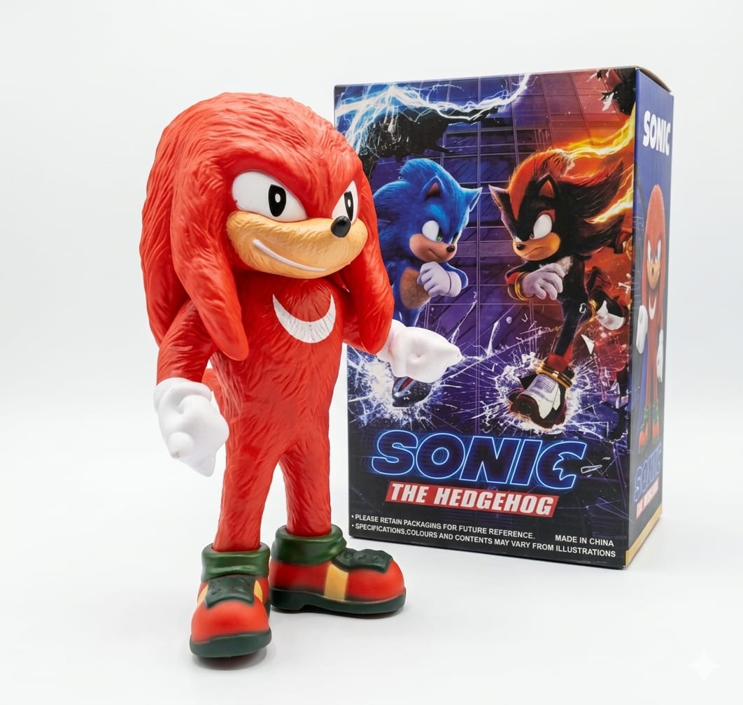 Sonic The Hedgehog Knuckles Action Figure Toy For Kids & Collector 8-inch
