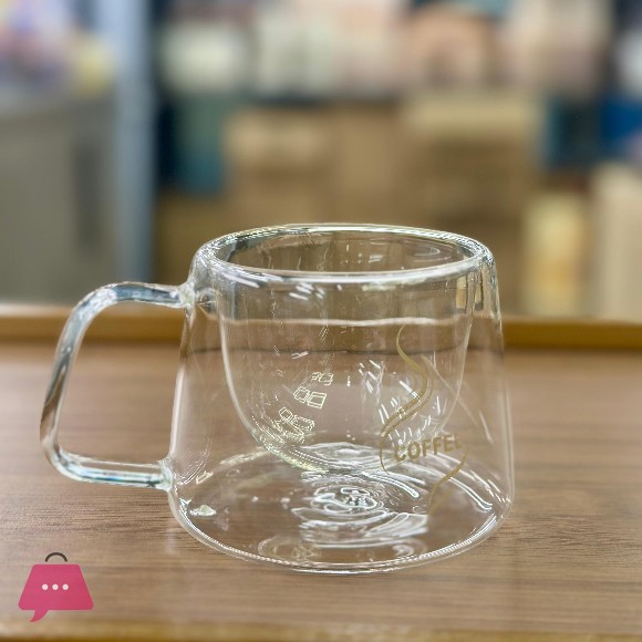 Coffee Mug Espresso Cup Thermal Glass Double Wall High Borosilicate Mugs - 200ML