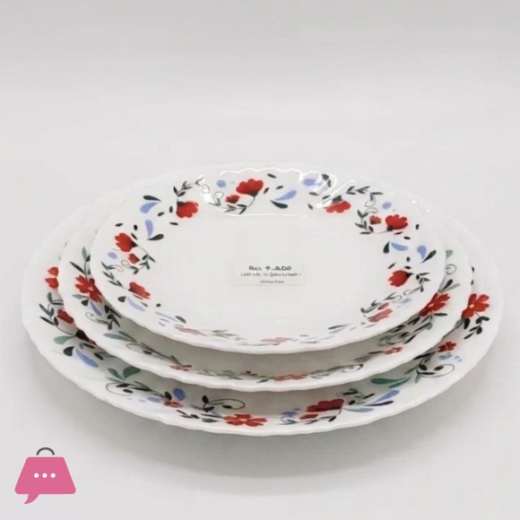 Elegant Floral White Ceramic Dinner Set of 18 Pcs