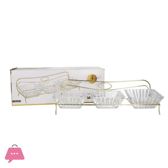 Danny Home Serving Glass Bowl Set 4Pcs 250ml