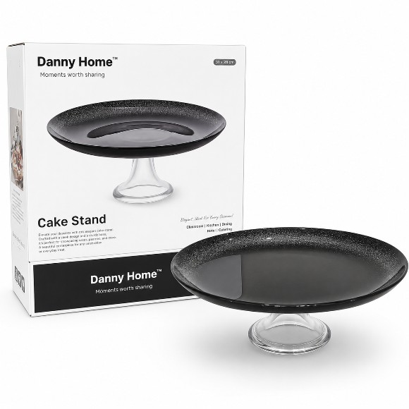Danny Home Glass Cake Stand 11Inch