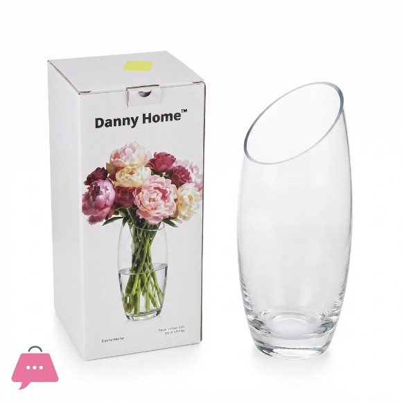 Danny Home Glass Flower Vase - 29.6cm