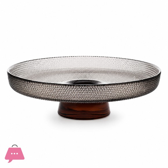 Danny Home Glass Pedestal Fruit Plate 25.5 x 8 cm