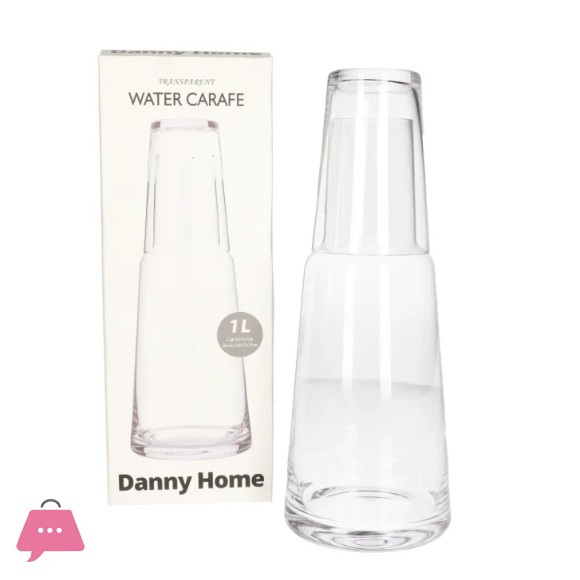 Danny Home Glass Water Carafe 1Liter