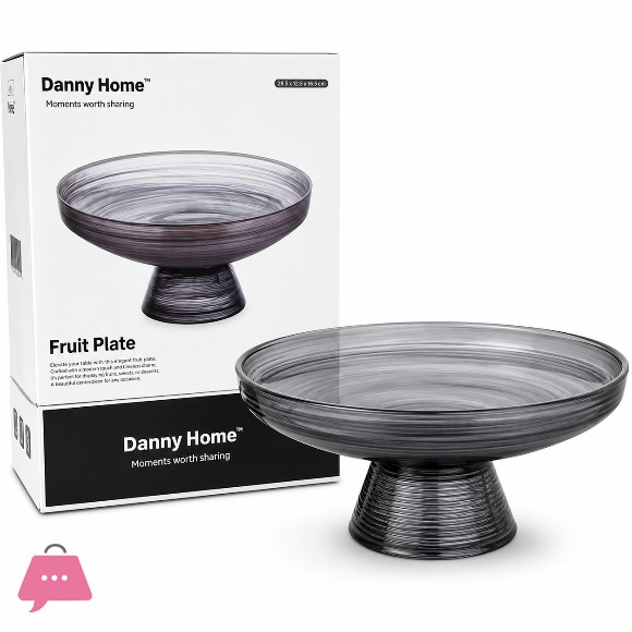 Danny Home Milky Way Glass Centerpiece Bowl 10 inches