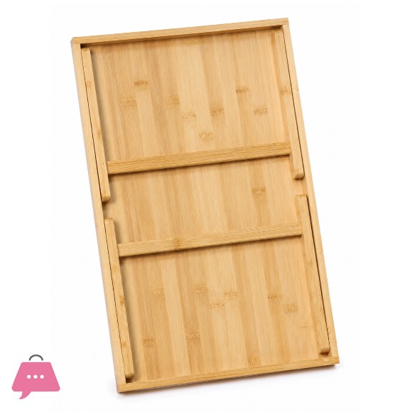 Danny Home Natural Bamboo Bed Foldable Tray Table