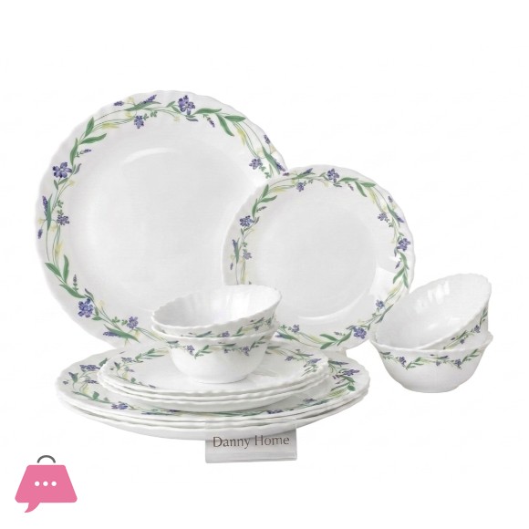 Danny Home Opal Glass Dinner Set 24pcs