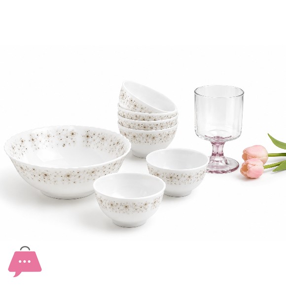Danny Home Pyrax Beautiful Design Dessert Serving Bowl Set of 7