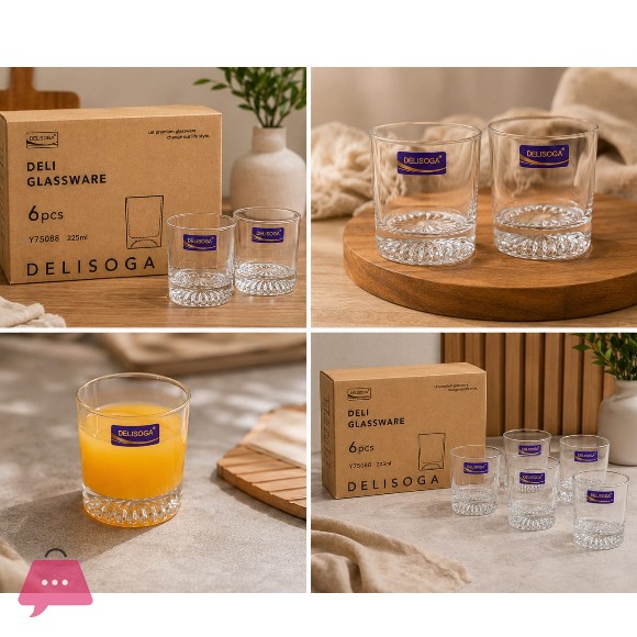 DELI SOGA GLASS SET 6PCS 225ML | Y75088