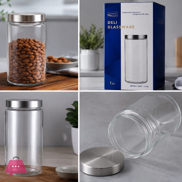 Delisoga Glass Screw Lid Air-Tight Jar 1.8L | MFG60-1640