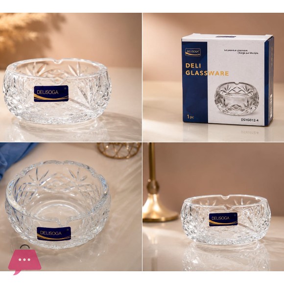 Delisoga Round Crystal Ashtray | DSYG012-4