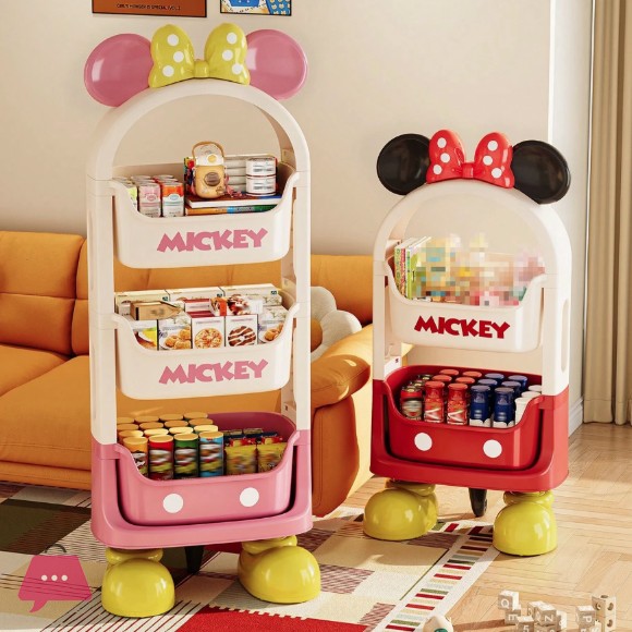 Disney Detachable 2-3 Tier Storage Rack Multifunctional Floor Standing Shelf