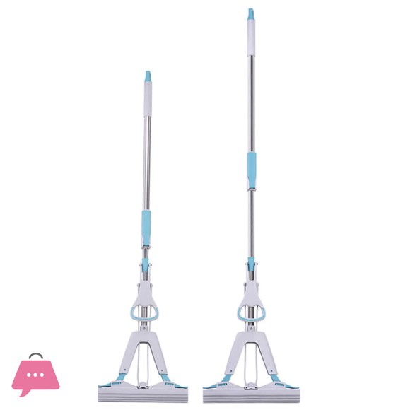Double Squeeze Floor Sponge Mop – Hands-Free Lazy Cleaning Mop with Super Absorbent Sponge