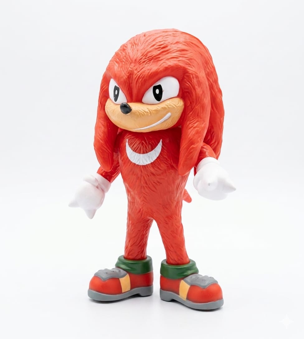 Sonic The Hedgehog Knuckles Action Figure Toy For Kids & Collector 8-inch