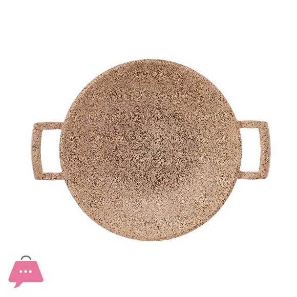 Falez Creamy Granetic Wok Double Handle 30cm Turkey