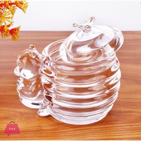Glass Honey Jar with Bee & Bear Decoration Lid - 200ML