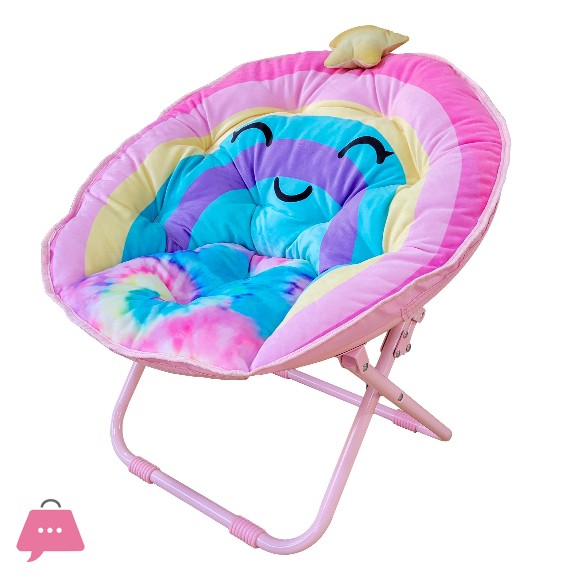 High Quality Portable Comfortable Kids Saucer Chair Foldable Moon Chair
