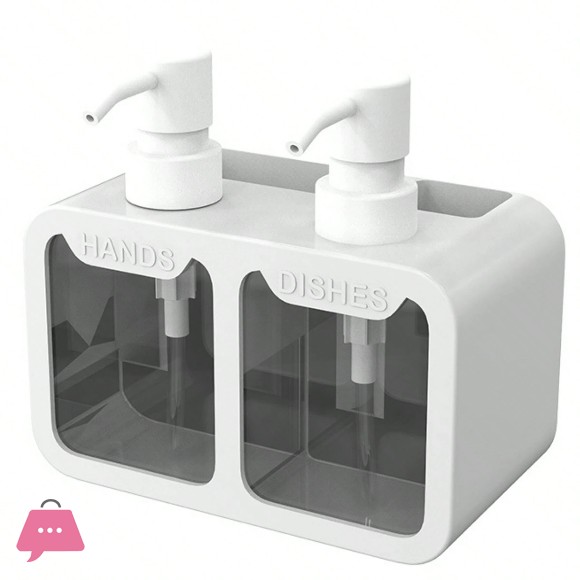Kitchen Soap Dispenser Set, with Hand and Dish Soap, Sponge Caddy and Brush Holder 4-in-1