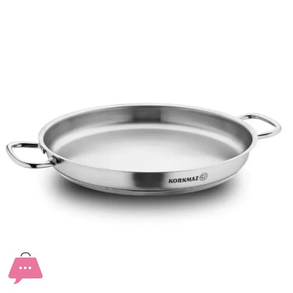 Korkmaz Stainless Steel Omelette Pan 28 cm - A1187