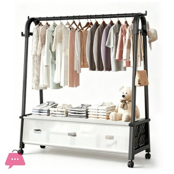 Multi-Function Coat Rack with Wheels