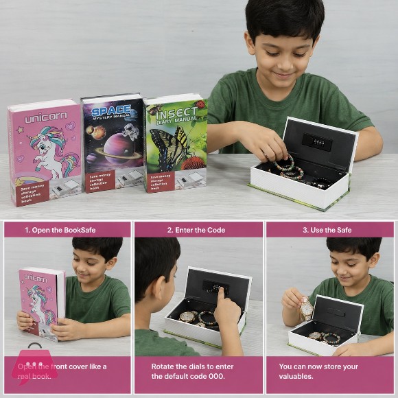 Book Box Money Bank For Kids Financial Education