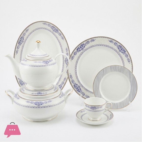 GREEN CROCKERY 61 Pcs Dinner Set For 8 Persons