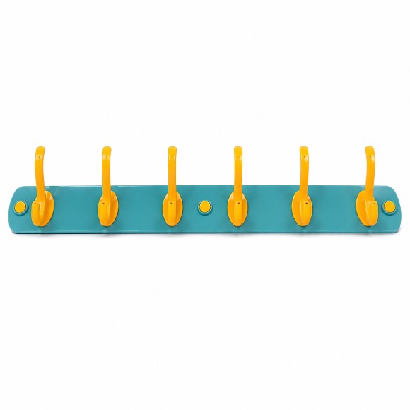 6 Hook Wall Mounted Kitchen Utensil Hanger Rack