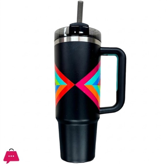 The Quencher H2.O Tumbler Black Hyper Geometry