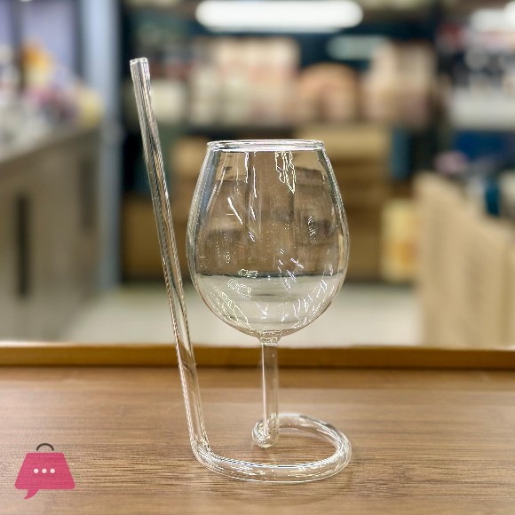 Straw Spiral Wine Glass Cocktail Glass with Straw Decorative Heat Resistant Straw Cup Wine Glass for Home Bar Restaurant