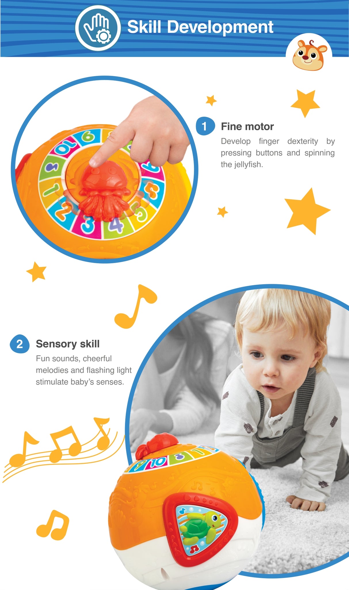 WinFun Roll N Learn Activity Ocean Ball