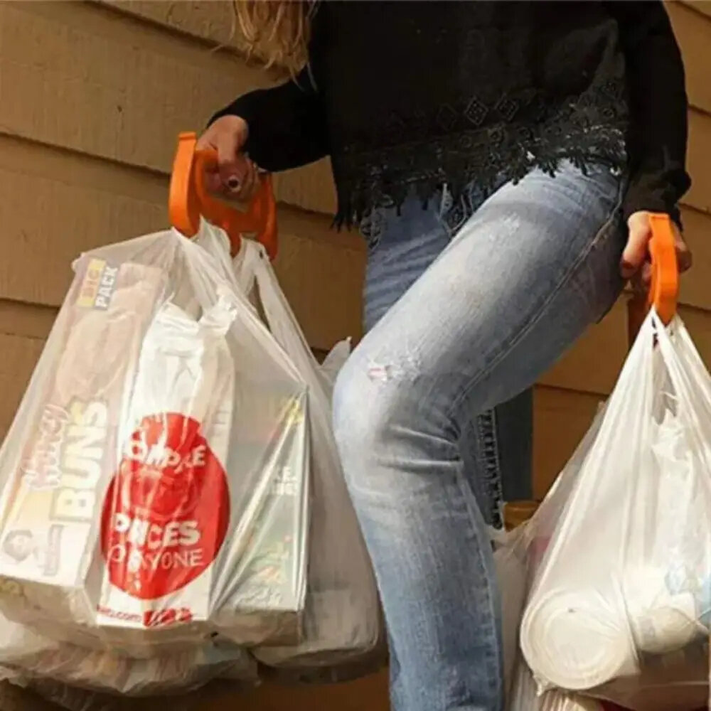 2 Pcs Portable Bag Grip Grocery Bag Carrier Shopping Bag Carrier Grocery Bag Holder Multipurpose Clips Handle Carrier