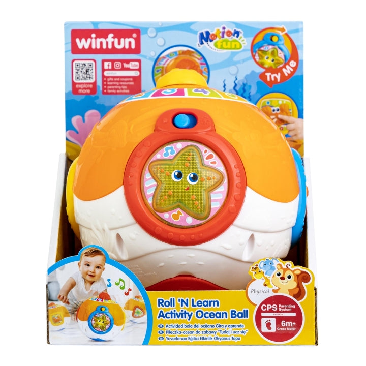 WinFun Roll N Learn Activity Ocean Ball