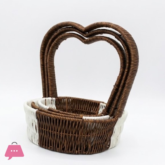 3-Piece Woven Rattan Basket - 1235-13