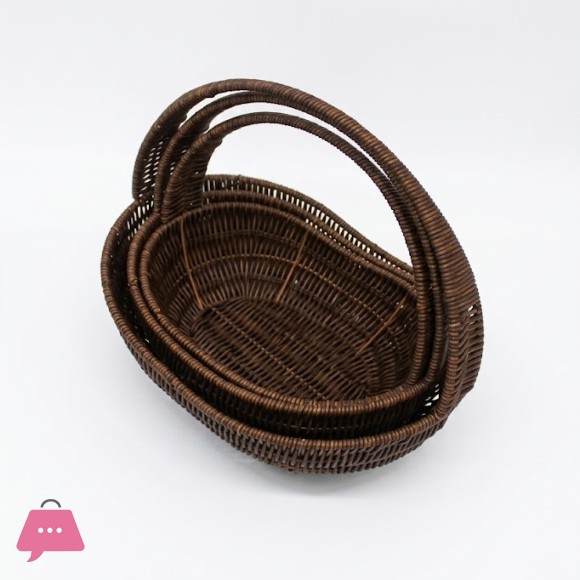 3-Piece Woven Rattan Basket - 1235-17