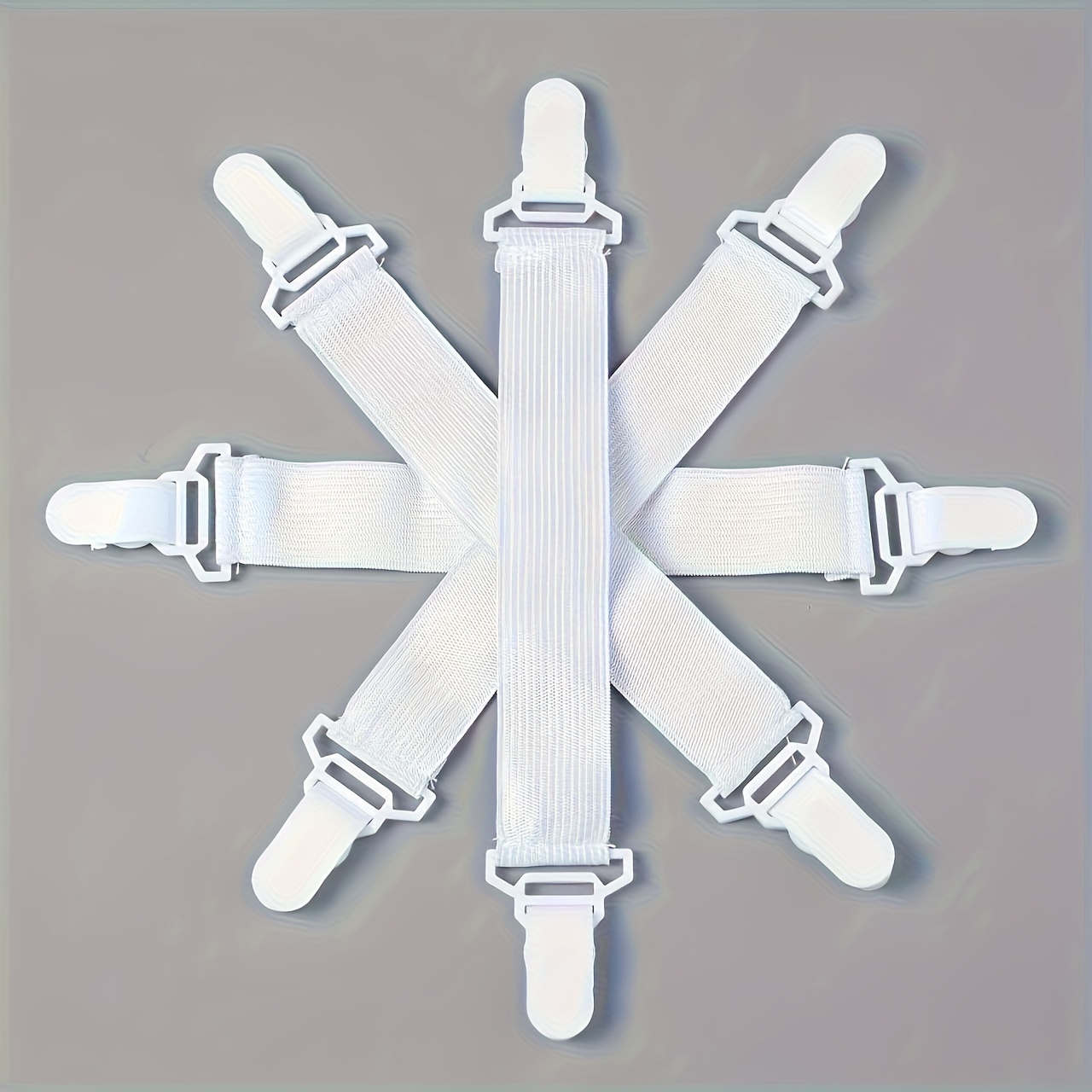 4 Pcs Bed Sheet Mattress Fasteners Elastic Grippers Blankets Clip Holder Strap Heavy-Duty Nylon Non-Slip Elastic Bed Sheet Grips with Adjustable Buckles