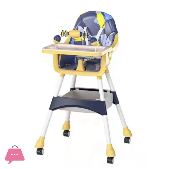 Baby High Chair with Wheels Dining Tools H-002