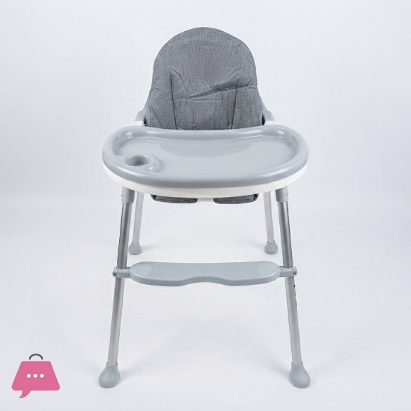 Convertible Baby High Chair with Removable Tray Adjustable Height Padded Seat