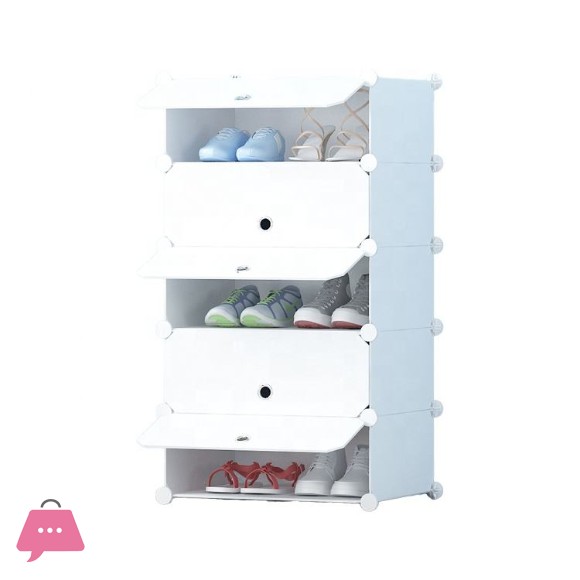Dust Proof Multi-layer Simple Assembly Shoe Cabinet Plastic Cube Shoe Rack