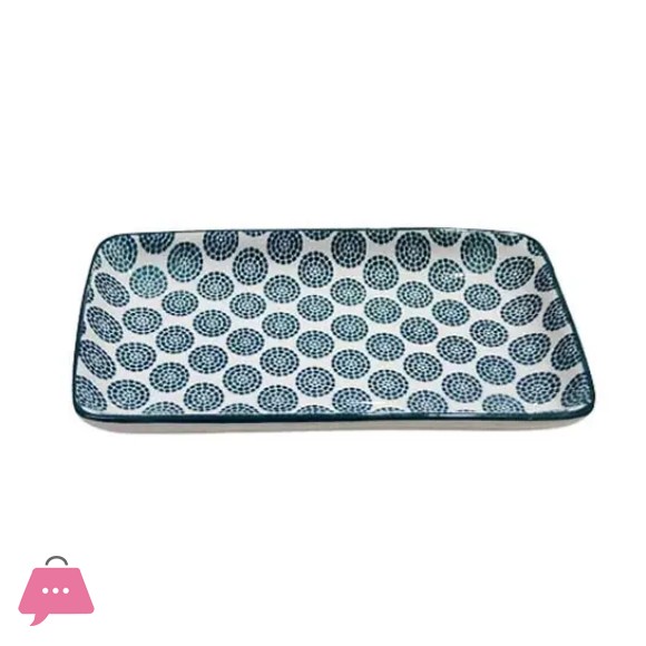 Danny Home Ceramic Rectangular Platter 7Inch