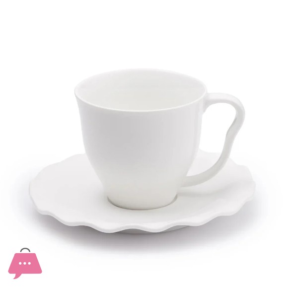Danny Home Ceramic Cup & Saucer Set 6Pcs – 200ml