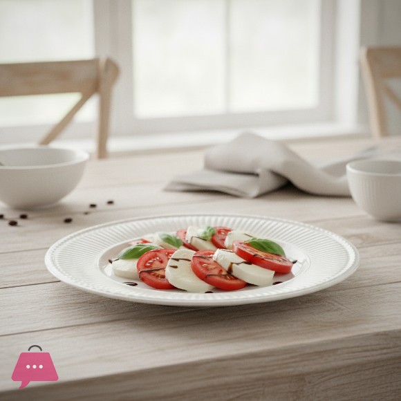 Danny Home Ceramic Sided Plate 19.2cm - 7.5 Inch