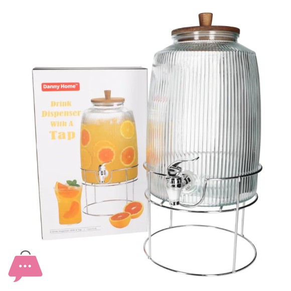 Danny Home Wooden Lid Drinking DIspenser With Tap 6 Liter