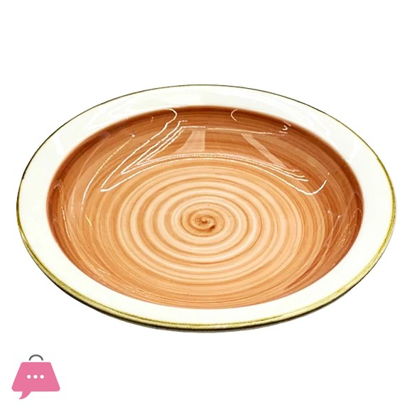 Danny Home Fancy Deep Red Soup Plate 8.5inch CZT01-2
