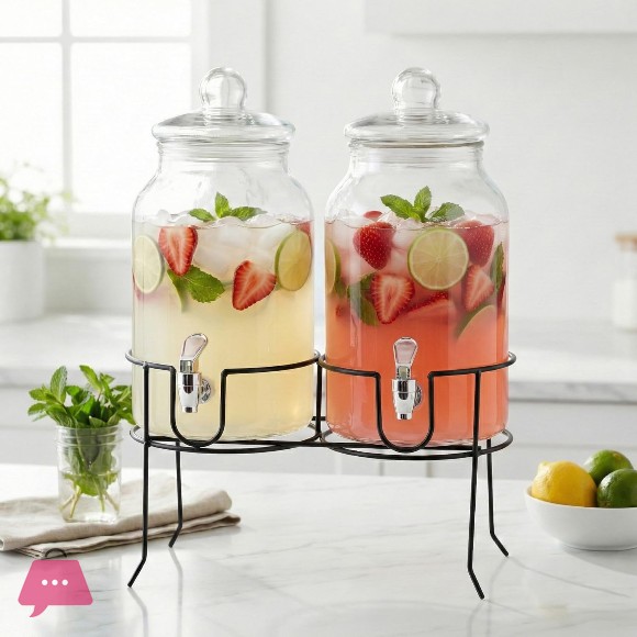 Danny Home Glass Dispenser Beverage Dispenser 5Liter