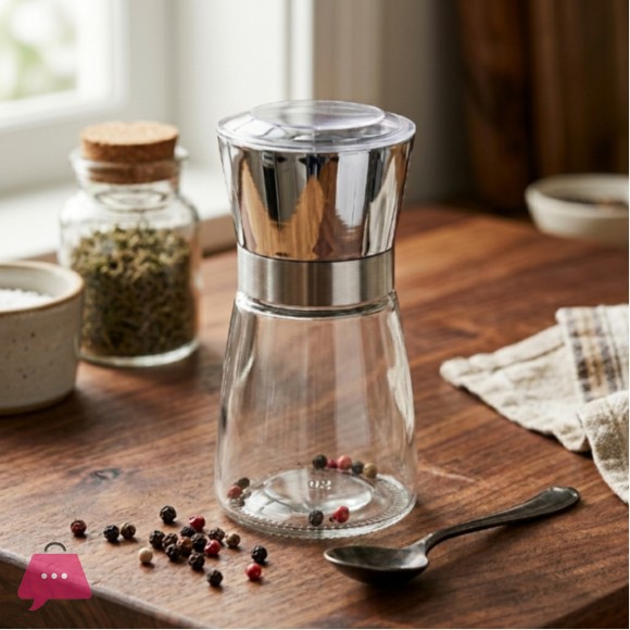 Danny Home Glass Pepper Mill Seasoning Bottle 13cm